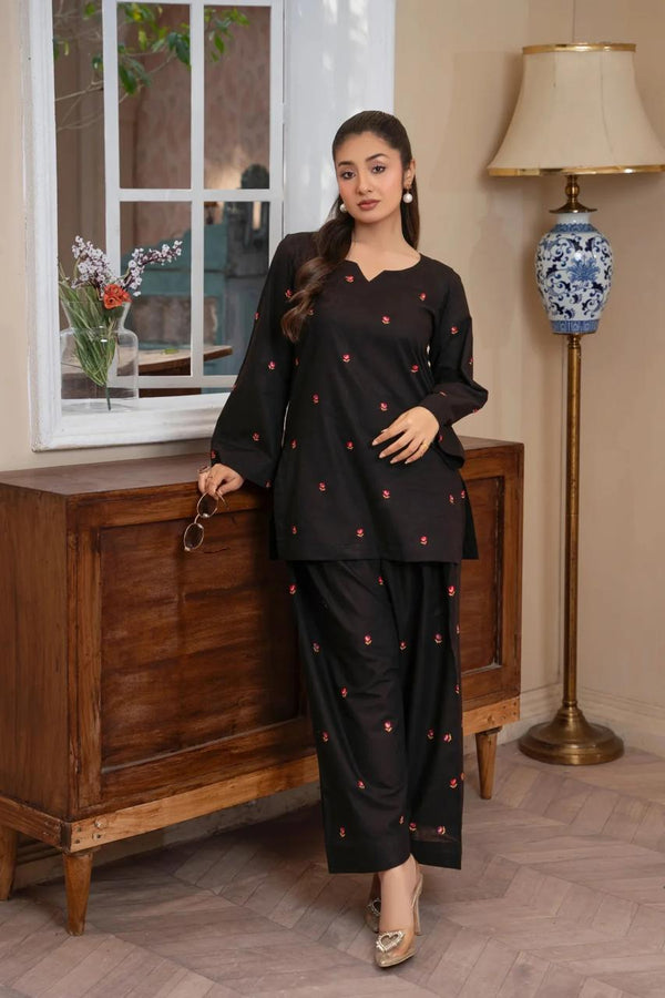 Black Floral 2pc